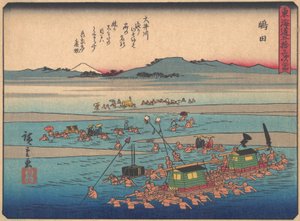 Shimada, uit de serie De drieënvijftig stations van de Tokaido-weg
