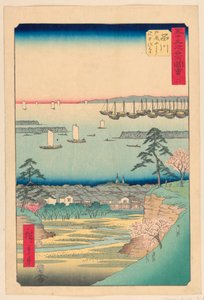 Shinagawa uit de serie 53 Stations van Tokaido door Ando Hiroshige