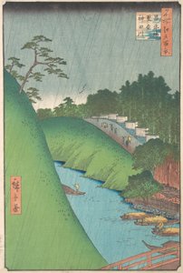 Shohei-brug, Seido-tempel en Kanda-rivier door Ando Hiroshige