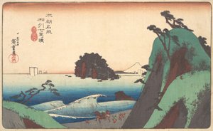 Soshu, Shichi-ri ga Hama, ca. 1830 door Ando Hiroshige
