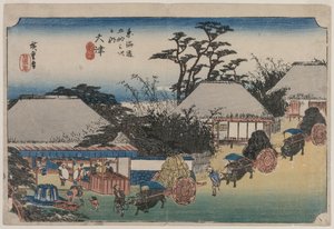 De Drieënvijftig Stations van de Tokaido: Otsu, 1833-1834