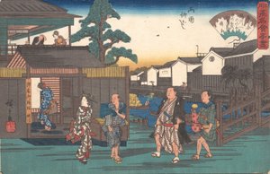 De Umegawa bij Ryogoku Yanagibashi, ca. 1835-42 door Ando Hiroshige