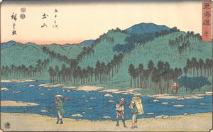 Tsuchiyama, ca. 1840 door Ando Hiroshige