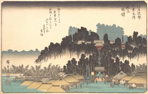 Avondklokken bij Ikegami, 19e eeuw door Ando Hiroshige