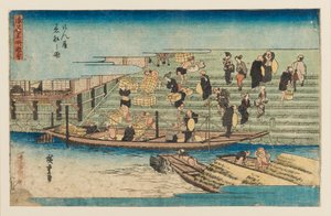 Houtsnede - Rivierscène, 1797-1858 door Ando Hiroshige