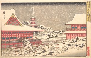 Eindejaarsbeurs bij de Kinryuzan-tempel, ca. 1836