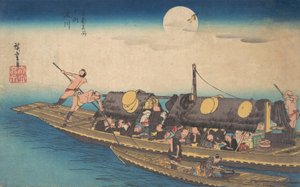 Yodogawa, ca. 1834 door Ando Hiroshige