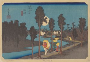 Numazu Station door Ando or Utagawa (after) Hiroshige