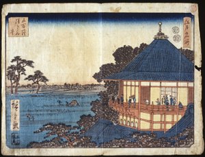 500 Arhats, Sazai Hall door Ando or Utagawa Hiroshige