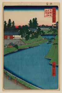 Benkei gracht van Soto-Sakurada naar Kojimachi door Ando or Utagawa Hiroshige