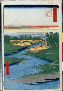 Horie en Nekozane door Ando or Utagawa Hiroshige