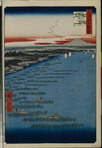 Honderd beroemde uitzichten van Edo: Minami Shinagawa en Samezu-kust door Ando or Utagawa Hiroshige