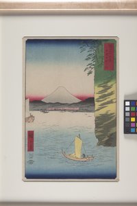 Kersenbloesems in Honmoku, provincie Musashi (Musashi Honmoku No Hana)