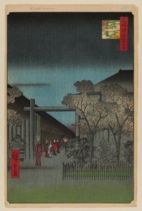 Dageraad in de Yoshiwara door Ando or Utagawa Hiroshige