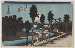 Schemering door Ando or Utagawa Hiroshige