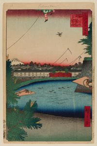 Hibiya en Soto-Sakurada van Yamashita-Cho door Ando or Utagawa Hiroshige