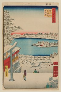 Uitzicht op heuveltop, Yushima Tenjin Shrine