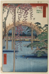 Binnen Kameido Tenjin Schrijn, 1856 door Ando or Utagawa Hiroshige