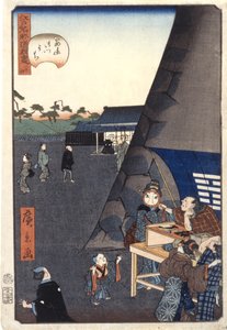 Binnenkant Sujikai-poort (Sujikaigomon Uchi) door Ando or Utagawa Hiroshige