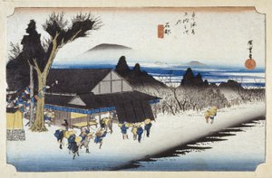 Ishibe door Ando or Utagawa Hiroshige