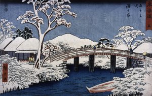 Japans landschap door Hiroshige de Jonge (Utagawa Hiroshige) door Ando or Utagawa Hiroshige