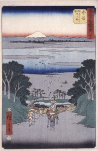 Kanaya door Ando or Utagawa Hiroshige