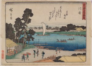 Kawasaki door Ando or Utagawa Hiroshige