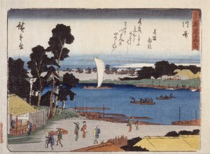 Kawasaki door Ando or Utagawa Hiroshige