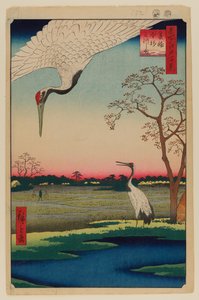 Minowa, Kanasugi, Mikawashima door Ando or Utagawa Hiroshige