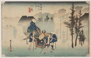 Ochtendmist door Ando or Utagawa Hiroshige