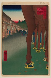 Naito Shinjuku, Yotsuya door Ando or Utagawa Hiroshige