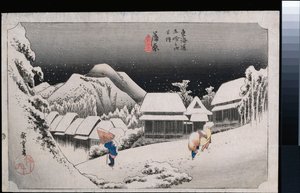Nacht sneeuw, Kambara, uit de serie 
