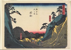 Nr. 22 Okabe door Ando or Utagawa Hiroshige