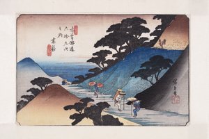 Nr. 43, Tsumagome door Ando or Utagawa Hiroshige