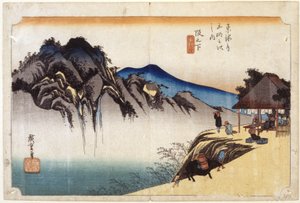 Sakanoshita door Ando or Utagawa Hiroshige