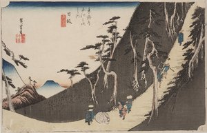 Sayo no Nakayama door Ando or Utagawa Hiroshige