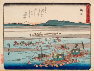 Shimada door Ando or Utagawa Hiroshige