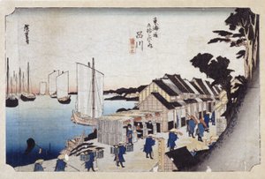 Shinagawa door Ando or Utagawa Hiroshige