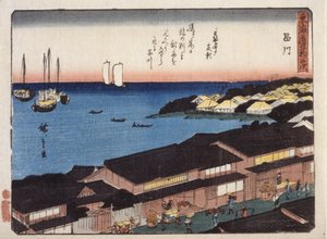 Shinagawa door Ando or Utagawa Hiroshige