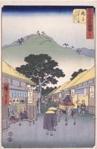 Station 21, Maruko door Ando or Utagawa Hiroshige