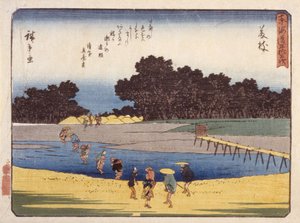 Station 23, Fujieda door Ando or Utagawa Hiroshige