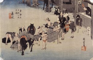 Station 23, Fujieda door Ando or Utagawa Hiroshige