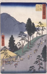 Station 26, Nissaka door Ando or Utagawa Hiroshige