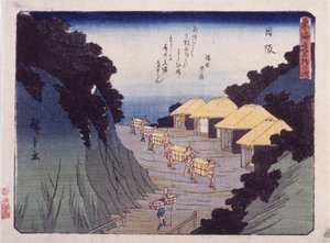 Station 26, Nissaka door Ando or Utagawa Hiroshige