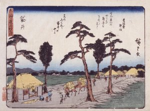 Station 28, Fukuroi door Ando or Utagawa Hiroshige