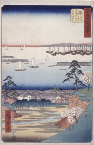Station 2, Shinagawa door Ando or Utagawa Hiroshige