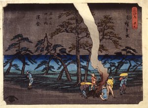 Station 30, Hamamatsu door Ando or Utagawa Hiroshige