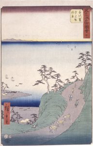 Station 33, Shirasuga; Kyoka Tokaido-serie door Ando or Utagawa Hiroshige