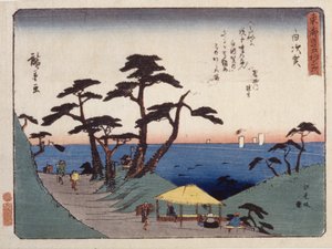 Station 33, Shirasuga; Kyoka Tokaido Serie door Ando or Utagawa Hiroshige