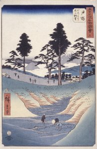 Station 6, Totsuka door Ando or Utagawa Hiroshige